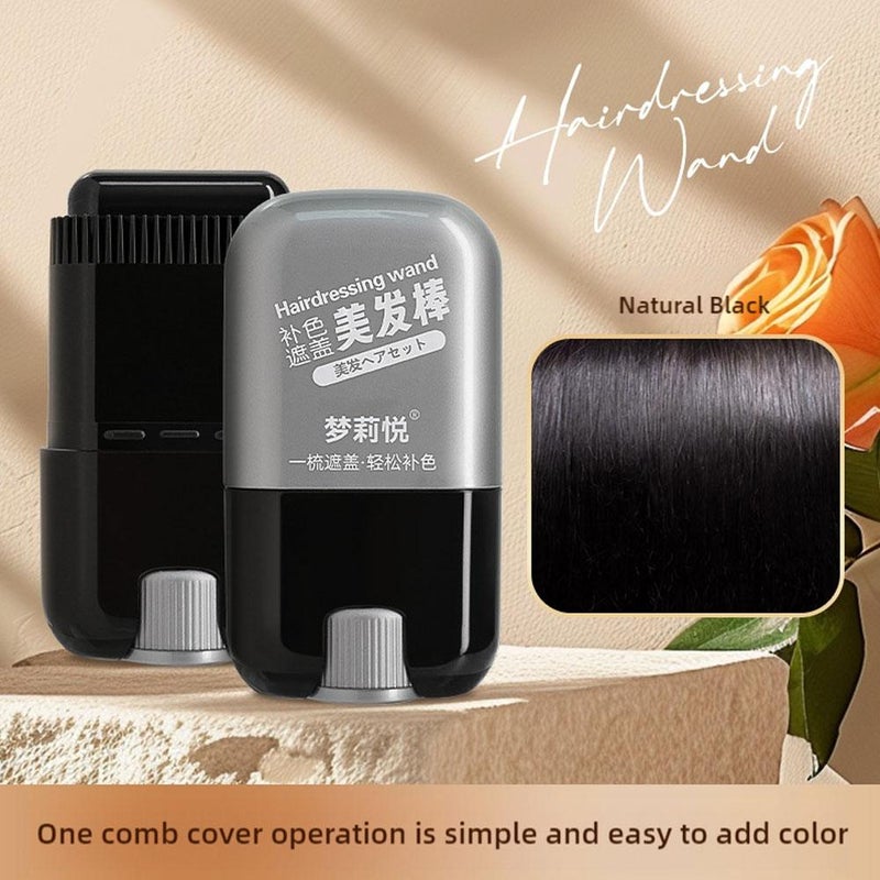 Mengliyue Emergency Gray Hair Covering Hair Styling Stick, Three Colors Available, Rotating Disposable Hair Dye Pen, Healthy Gray Hair Coverage
